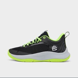 Under Armour Curry 3Z6 Trainer Sz M-10 W 11.5 Sneaker Black Grey Lime Green